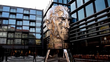 CASE STUDY: David Cerny Franz Kafka Sculpture Prague Featuring HepcoMotion Rings