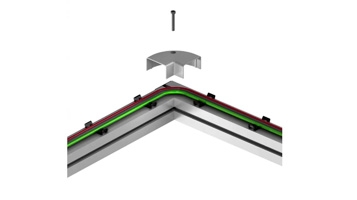 Ângulo 90° para calha 45 [MINITEC]