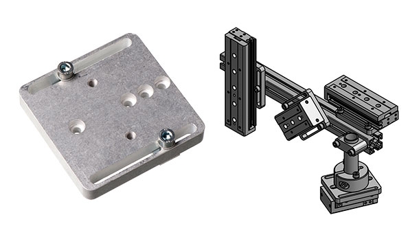 Mounting plate for guide blocks