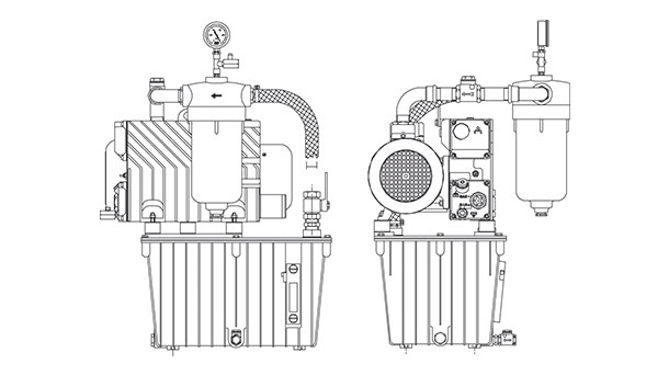 Portable vacuum units with condensate discharge for liquids