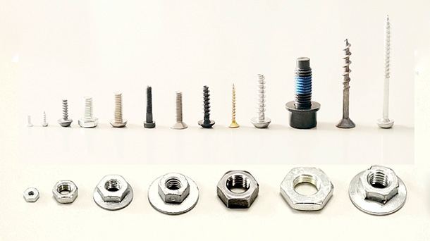 Types of screws, threads and nuts