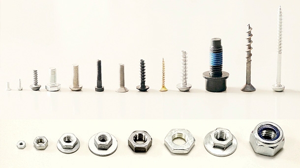 Types of screws, threads and nuts