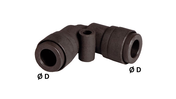 90° male elbow connectors, equal