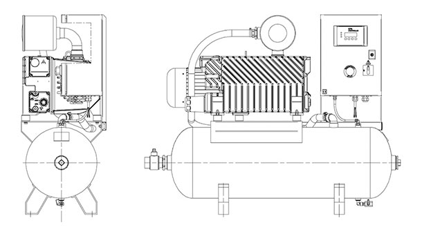 Vacuum units with one pump