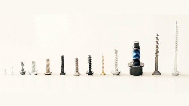 Types of screws, threads and nuts