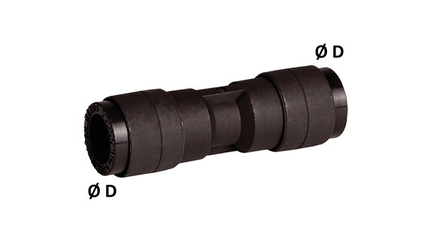 Self-extinguishing equal tube connectors